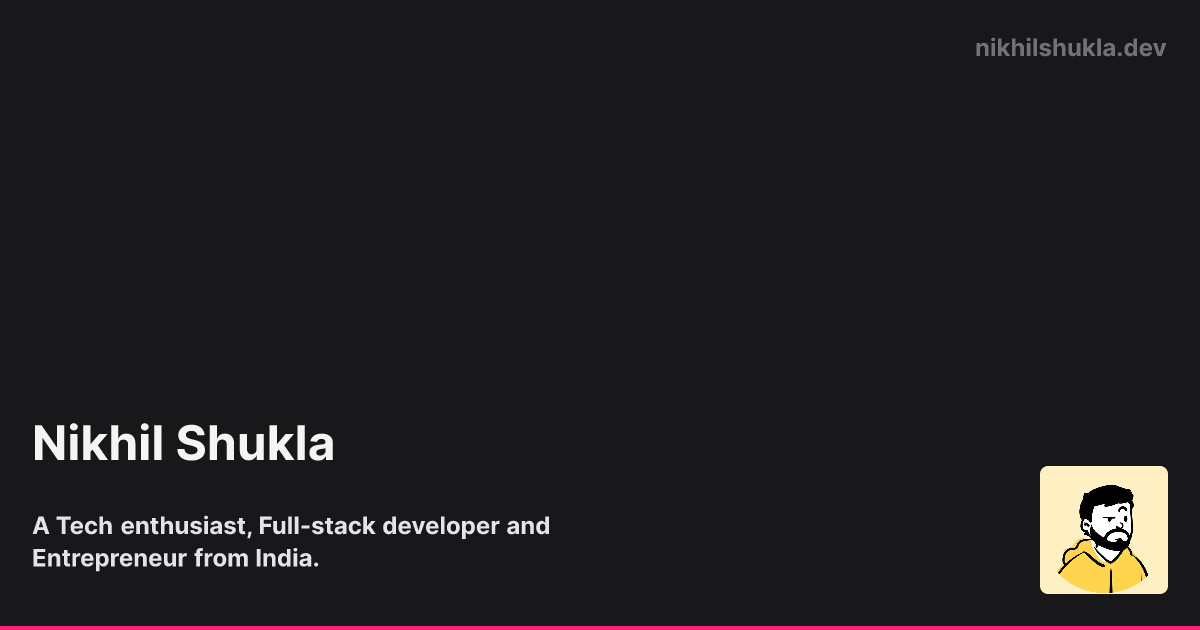 Nikhil Shukla - Portfolio