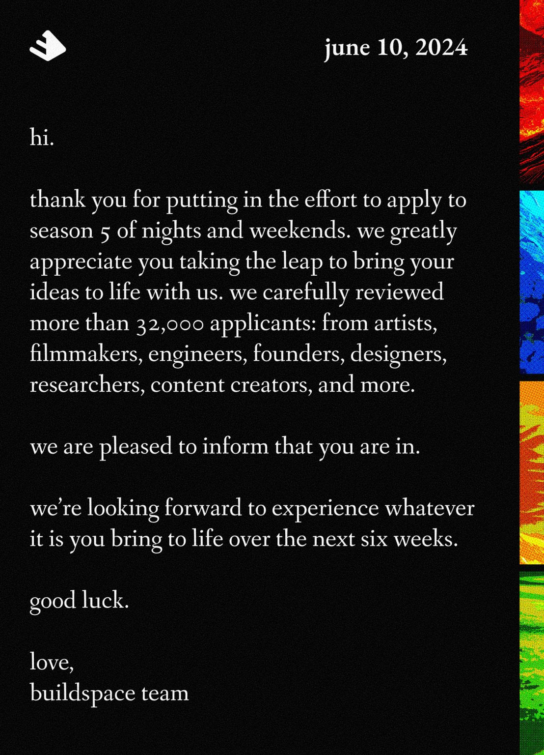 Chirag _ on LinkedIn: #nightsandweekends #buildspace