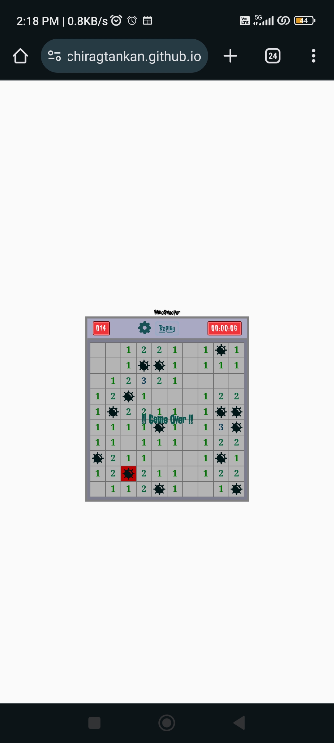 Minesweeper-game
