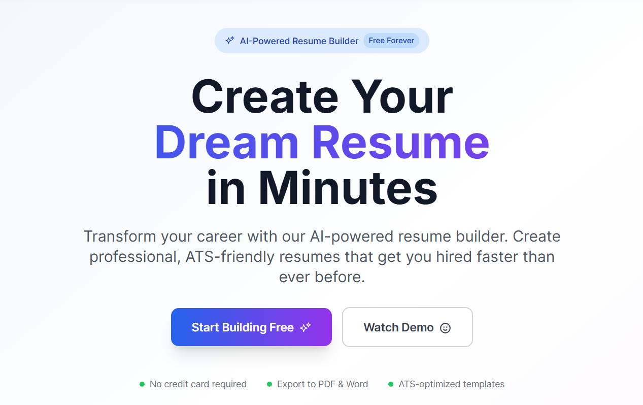 AI Resume Builder 2025: Create Professional Resumes in Minutes
