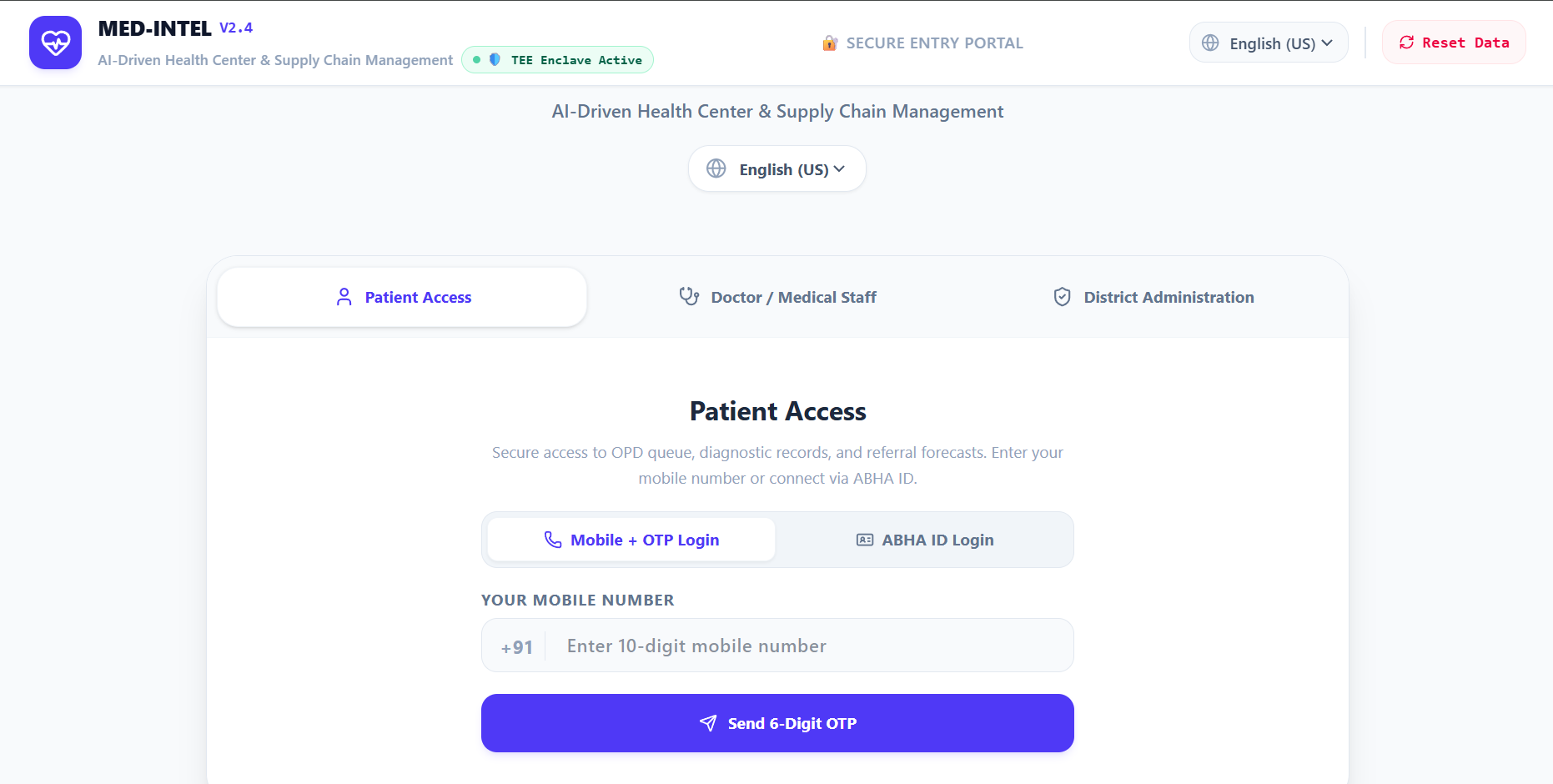 Med-Intel : AI-Powered National Health Intelligence & Rural OPD Management System Med-Intel : AI-Powered National Health Intelligence & Rural OPD Management System