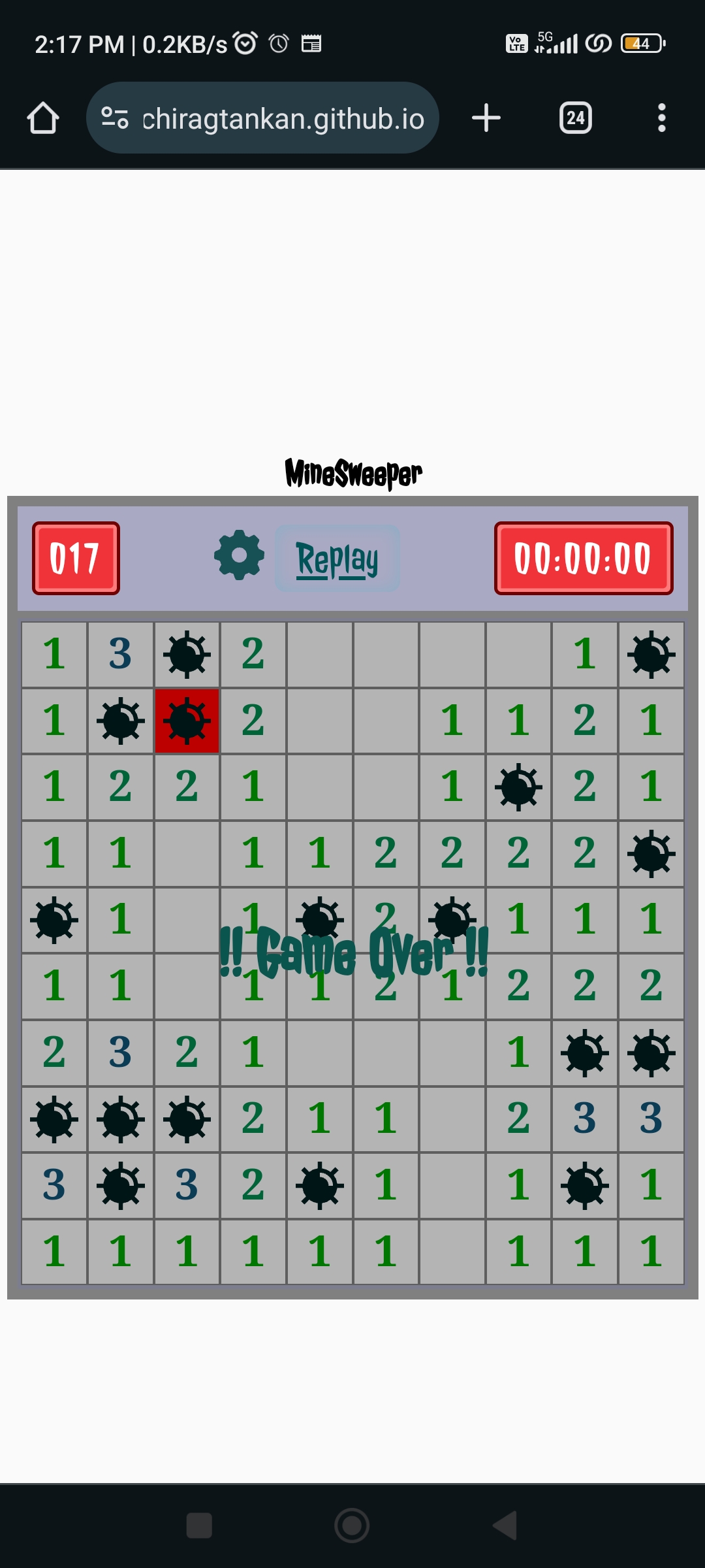 Minesweeper-game