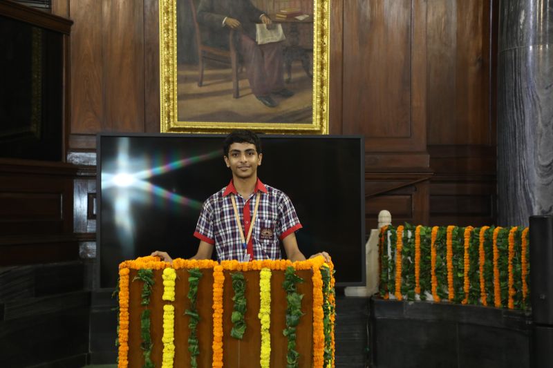 Got the opportunity to interact with the Hon'ble speaker of Lok Sabha, Shri Om Birla sir at the Samvidhan Sadan on the occassion of Gandhi Jayanti ✨😊 | Deepanshu Jha