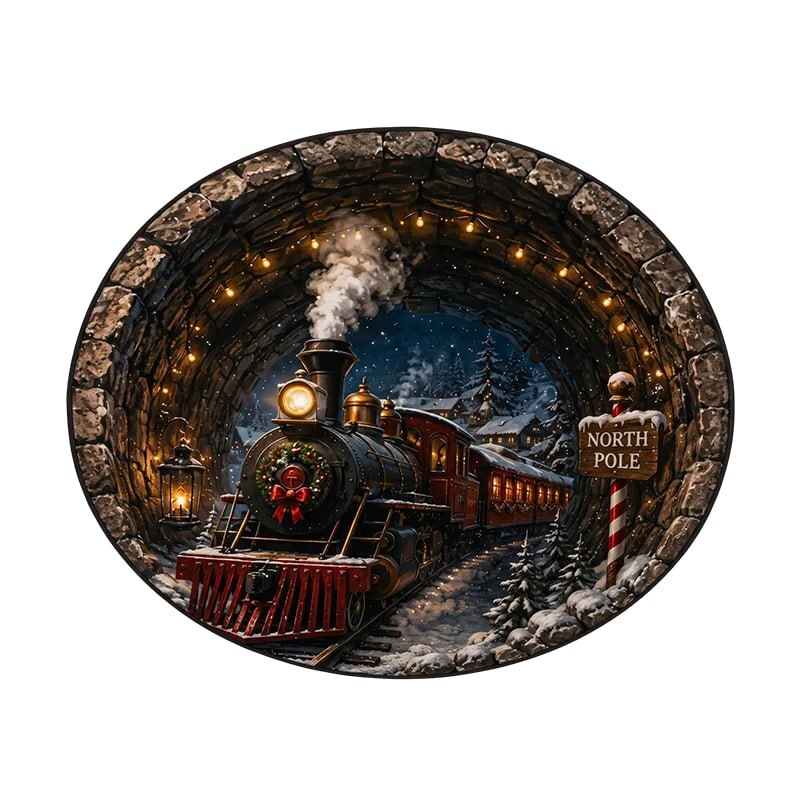 Shirem Christmas 3D Illusion Rug Shirem Christmas 3D Illusion Rug