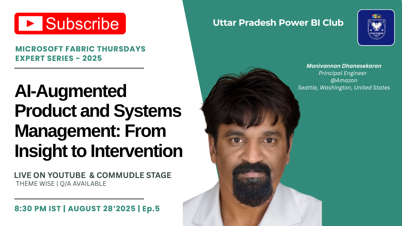 AI-Augmented Product and Systems Management: From Insight to Intervention | Microsoft Fabric Thursdays Expert Series - 2025