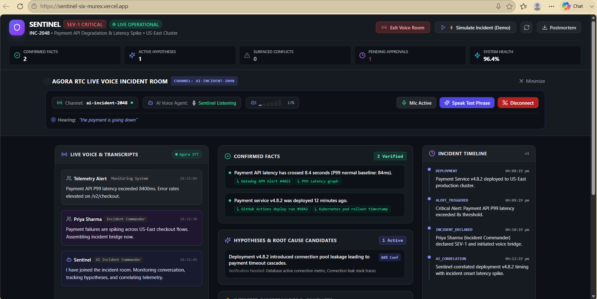 Sentinel- An AI Incident Commander Sentinel- An AI Incident Commander