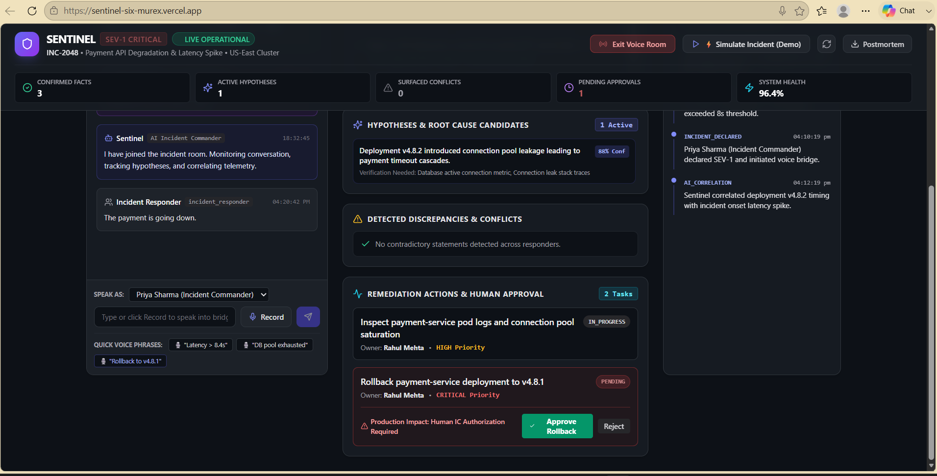 Sentinel- An AI Incident Commander Sentinel- An AI Incident Commander