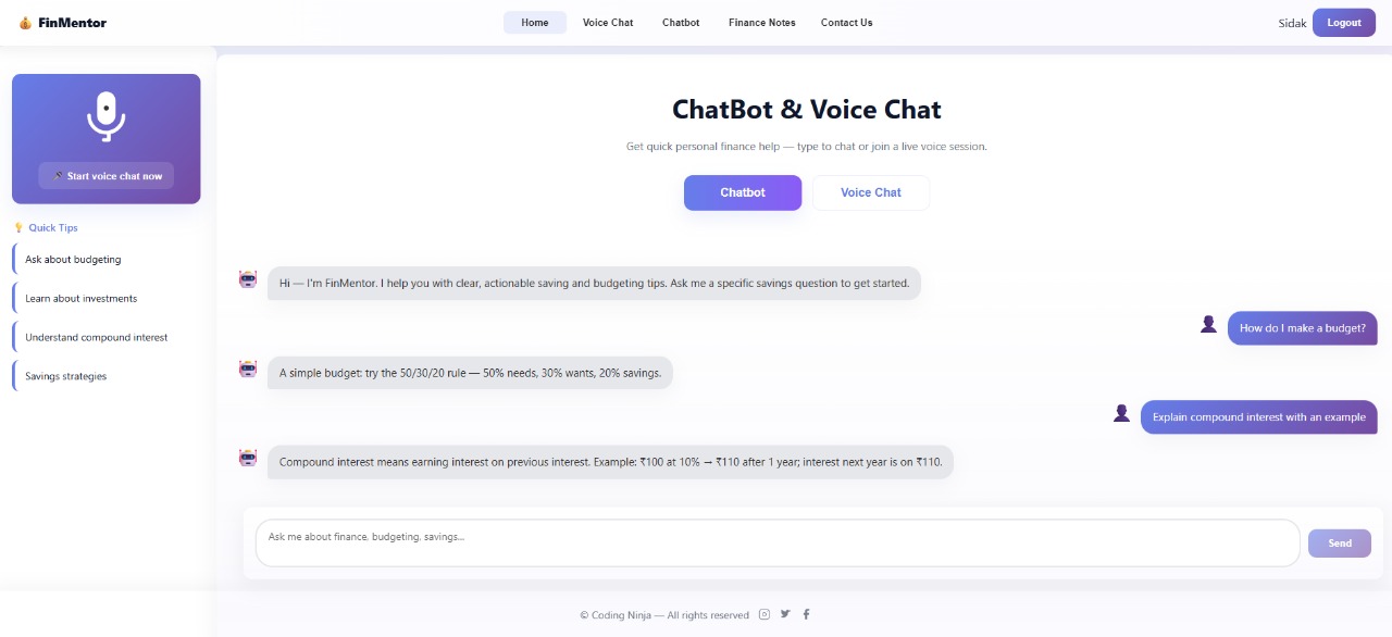 FinMentor Edu — Conversational Financial Study Partner
