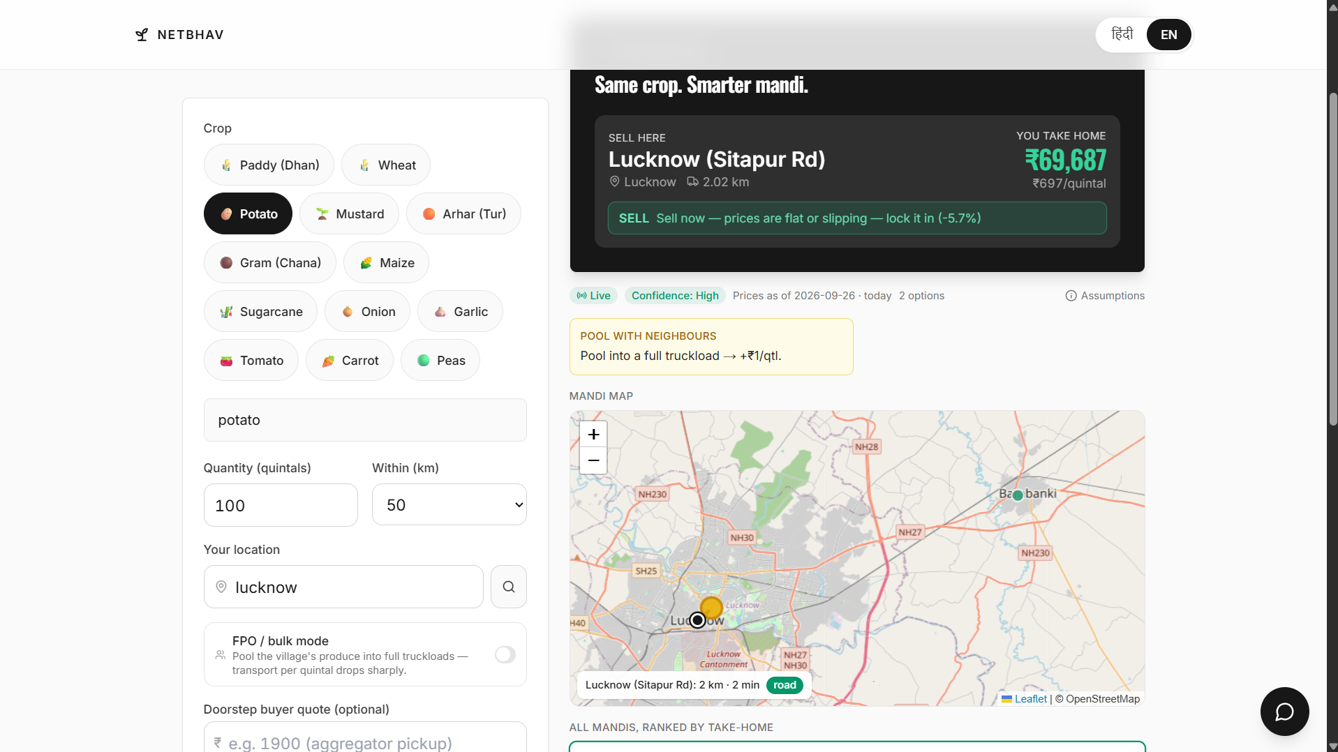NetBhav — Mandi Opportunity Agent