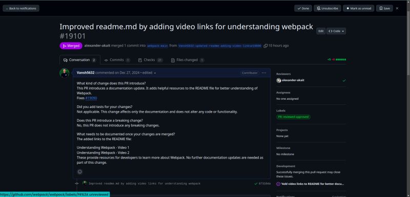 Vansh Gilhotra on LinkedIn: #opensource #webdevelopment #webpack #coding #techcommunity #learning…