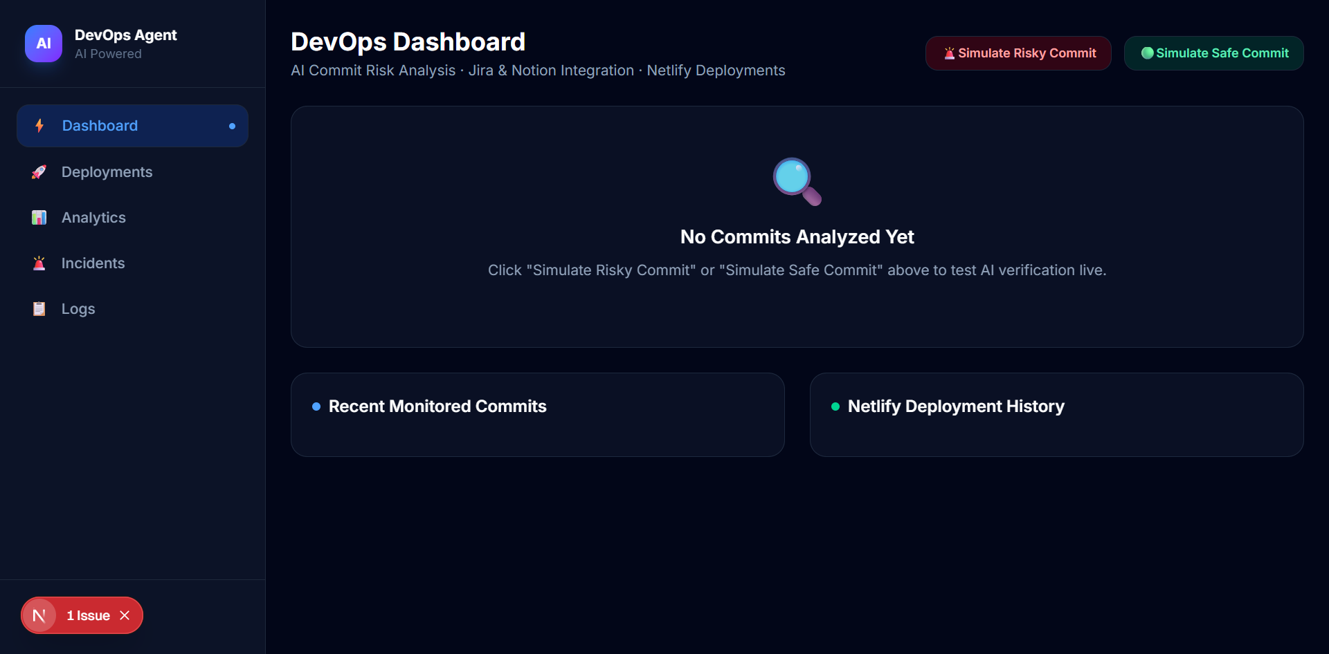 AI DevOps Agent — Autonomous Risk-Aware CI/CD AI DevOps Agent — Autonomous Risk-Aware CI/CD