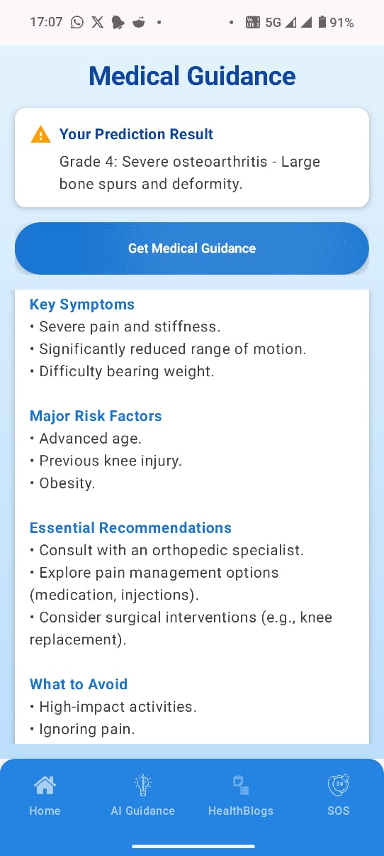 Sehat Saathi - AI app for joint analysis, disease prediction, cost insights & instant guidance