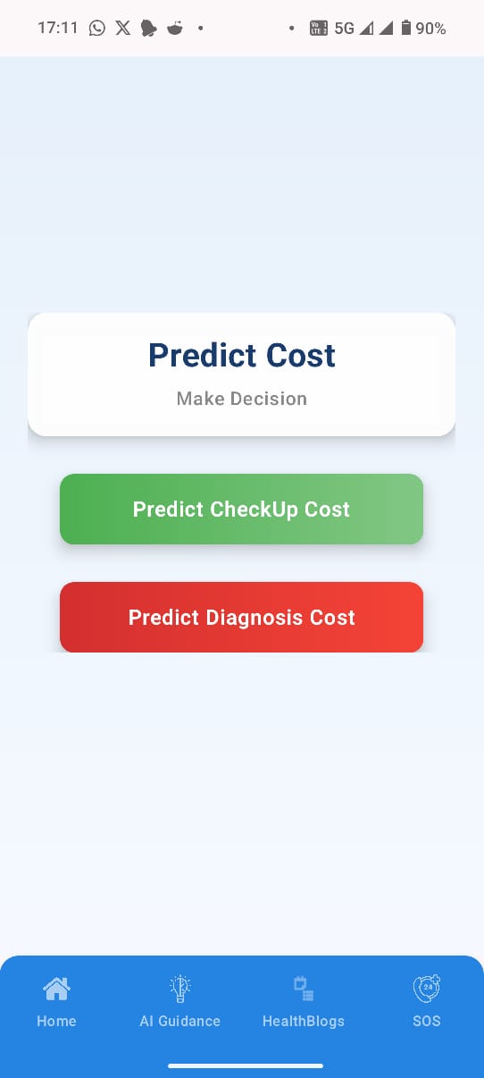 Sehat Saathi - AI app for joint analysis, disease prediction, cost insights & instant guidance