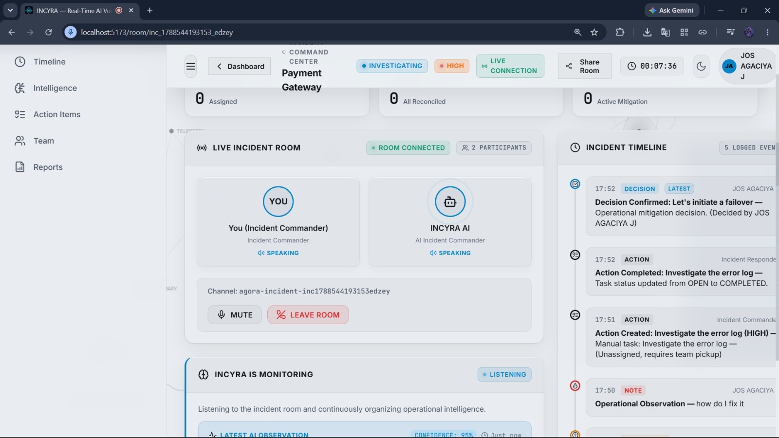 INCYRA: AI-Powered Real-Time Incident Command Center INCYRA: AI-Powered Real-Time Incident Command Center