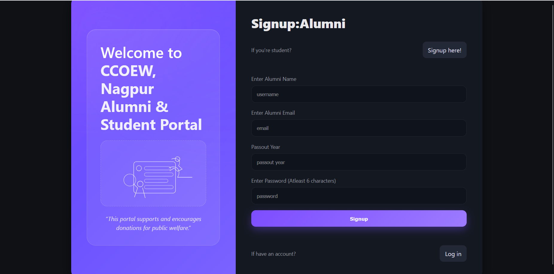 Full Stack Alumni Web Portal Using MernStack
