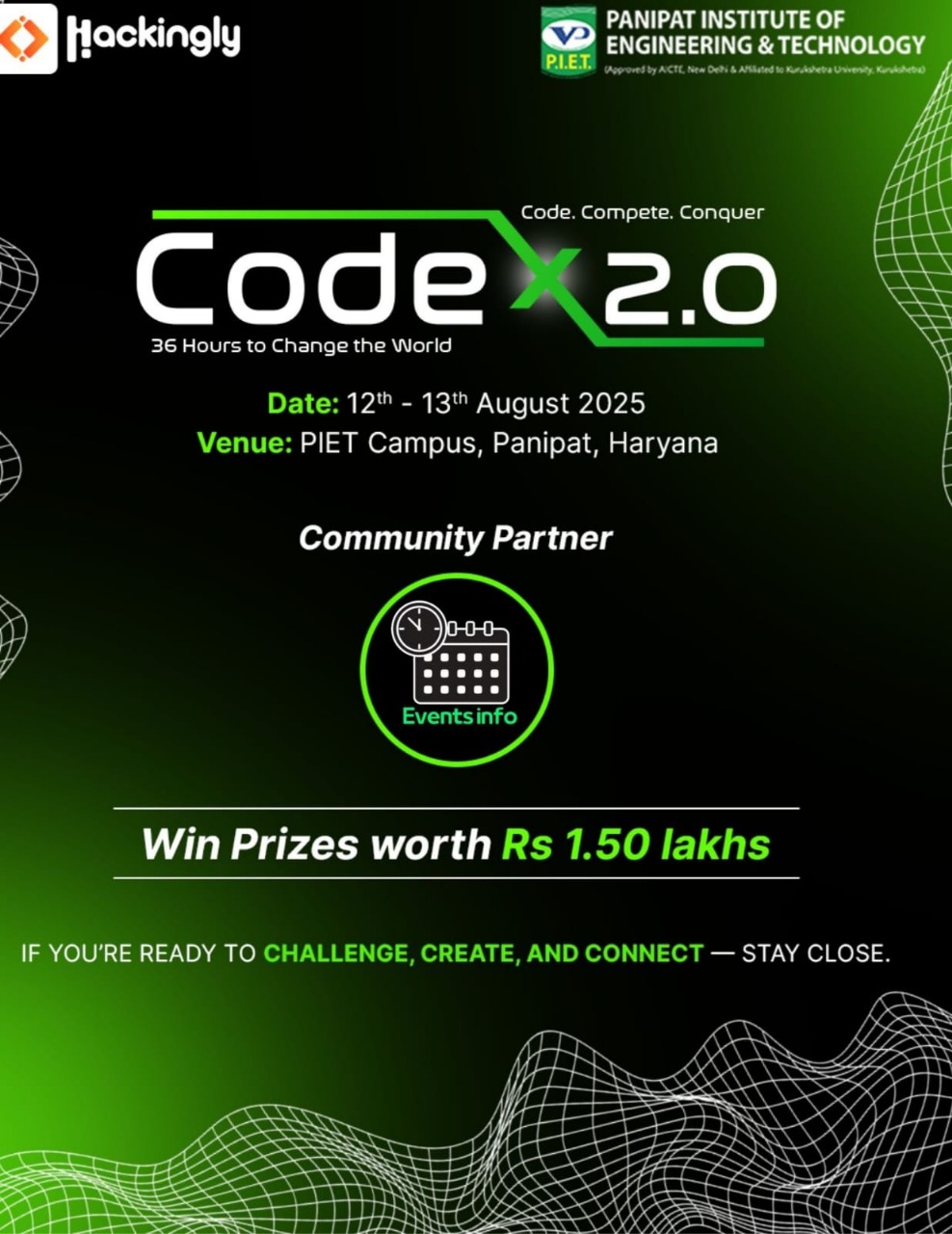 🌟 🚀 𝐂𝐨𝐝𝐞𝐗 𝟐.𝟎 – 𝟑𝟔 𝐇𝐨𝐮𝐫𝐬 𝐇𝐚𝐜𝐤𝐚𝐭𝐡𝐨𝐧 | 𝐈𝐧𝐟𝐢𝐧𝐢𝐭𝐞 𝐈𝐧𝐧𝐨𝐯𝐚𝐭𝐢𝐨𝐧. 𝐎𝐧𝐞 𝐁𝐢𝐠 𝐎𝐩𝐩𝐨𝐫𝐭𝐮𝐧𝐢𝐭𝐲! 💻🔥