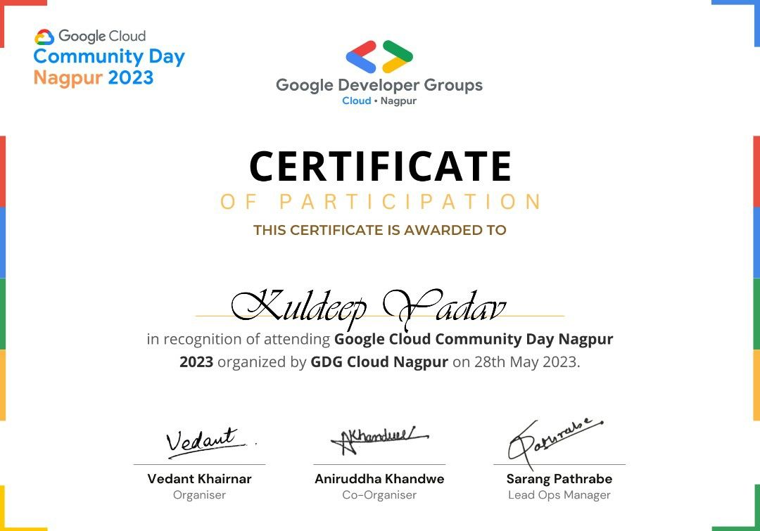 Kuldeep Yadav on LinkedIn: #googlecloudplatform #community #google #ccdngp23 #ccdngp #gdgcngp…