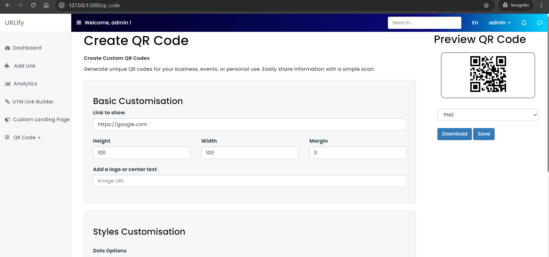 Urlify - A URL shortening service Urlify - A URL shortening service