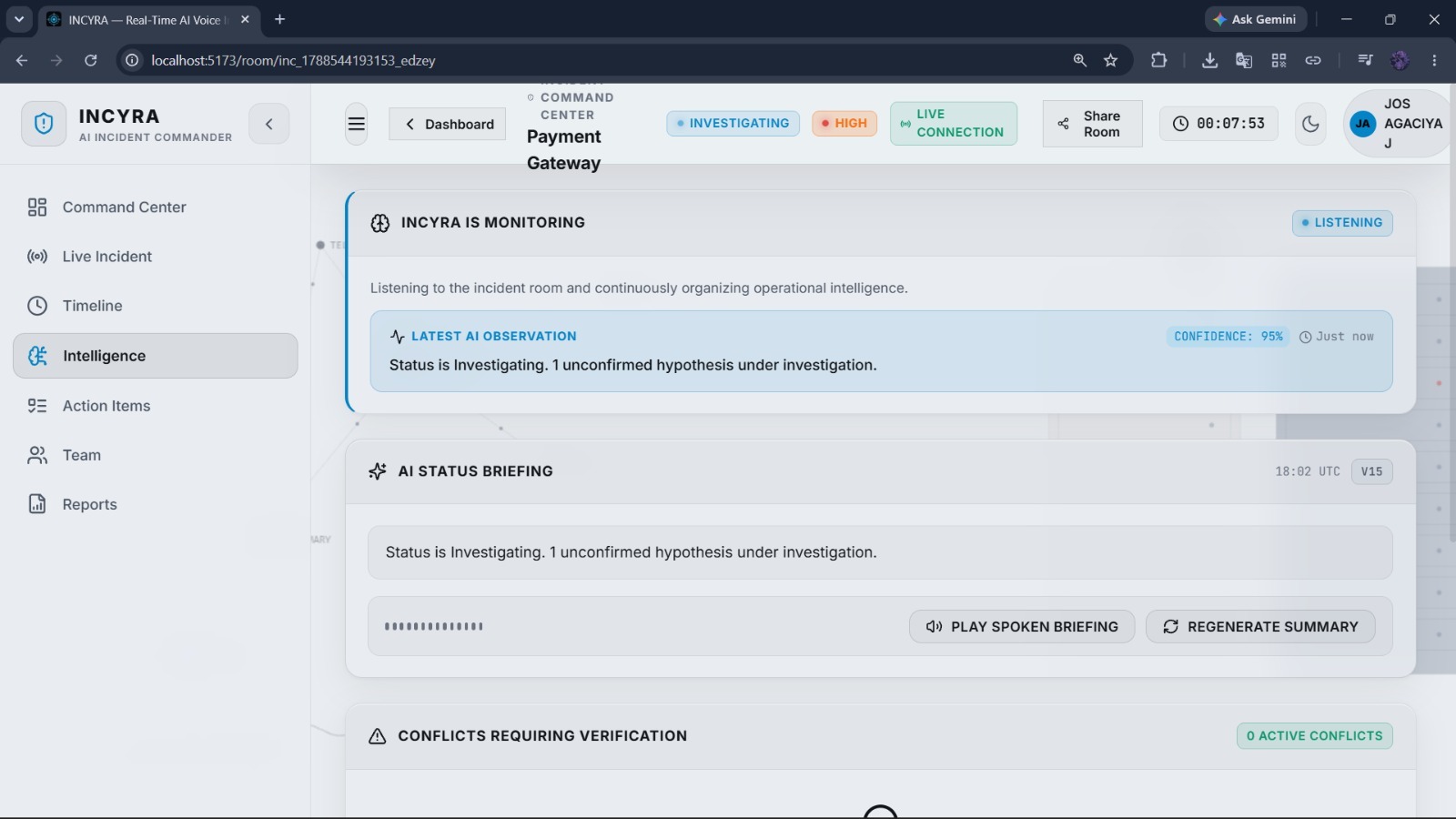 INCYRA: AI-Powered Real-Time Incident Command Center INCYRA: AI-Powered Real-Time Incident Command Center
