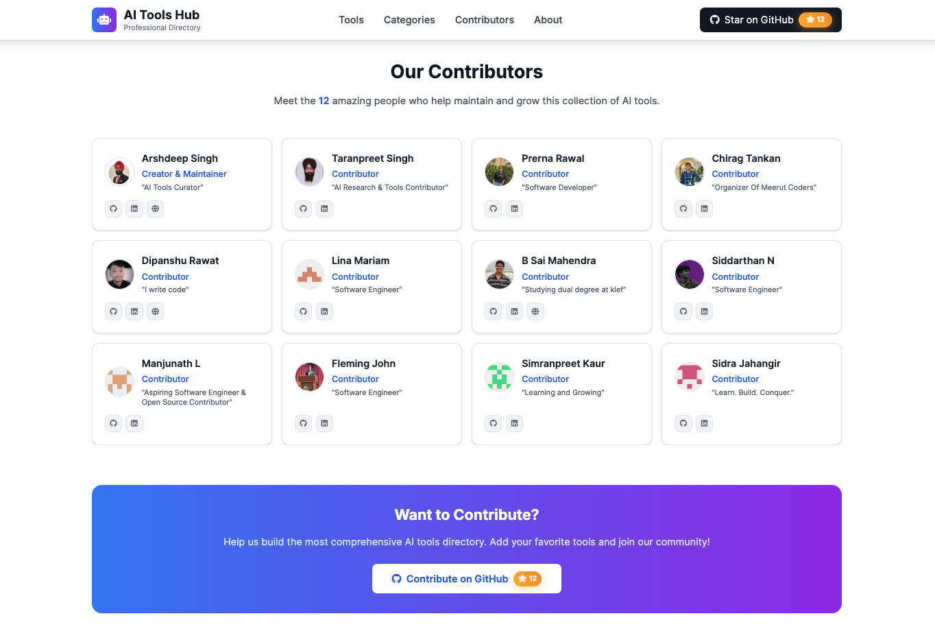 AI Tools Collection Curated Open-Source Directory of Free AI Tools 🚀
