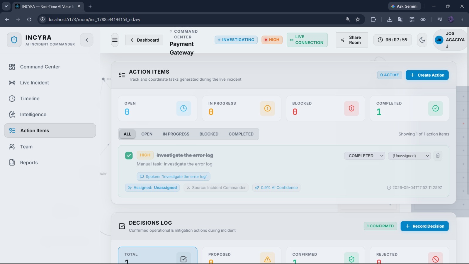 INCYRA: AI-Powered Real-Time Incident Command Center INCYRA: AI-Powered Real-Time Incident Command Center