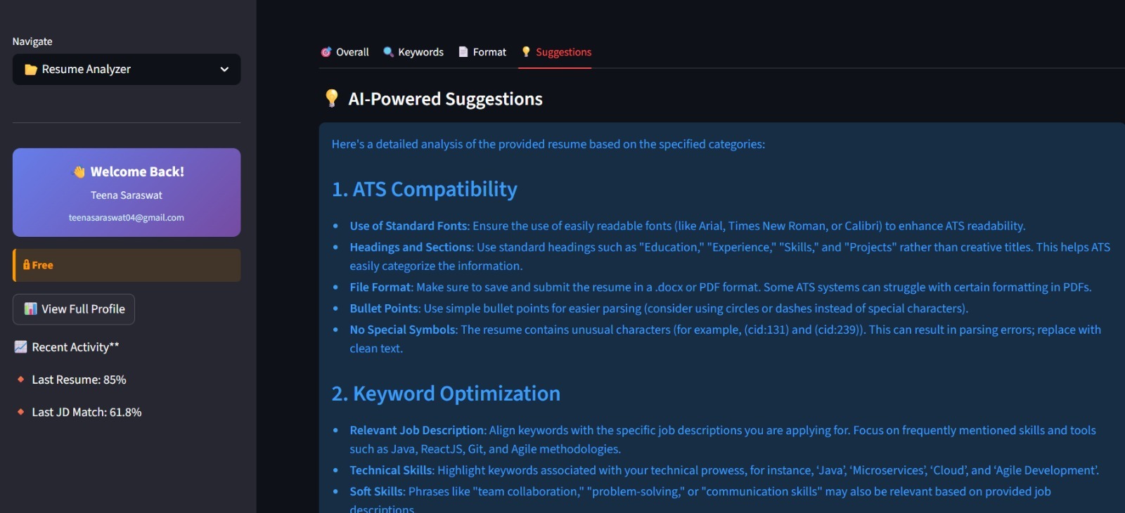 ATS Analyzer and Job Prep Platform 