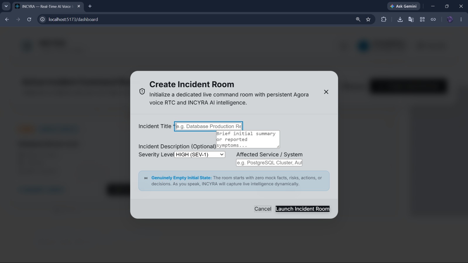 INCYRA: AI-Powered Real-Time Incident Command Center INCYRA: AI-Powered Real-Time Incident Command Center