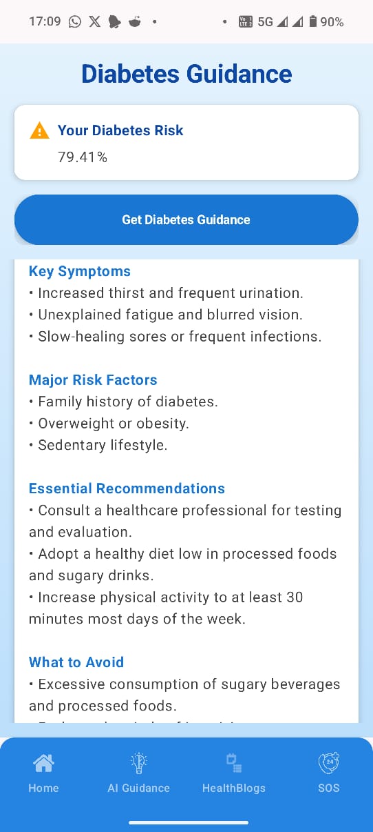 Sehat Saathi - AI app for joint analysis, disease prediction, cost insights & instant guidance