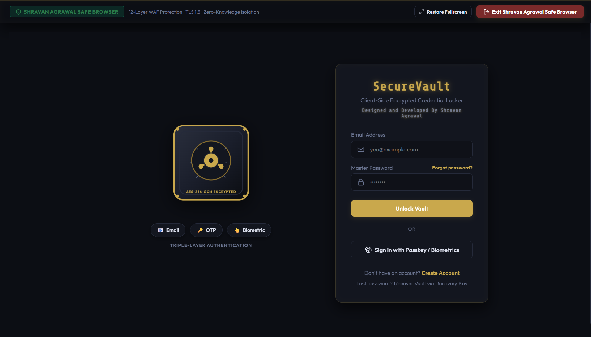 SecureVault - End-to-End Encrypted Digital Vault & Credential Manager SecureVault - End-to-End Encrypted Digital Vault & Credential Manager