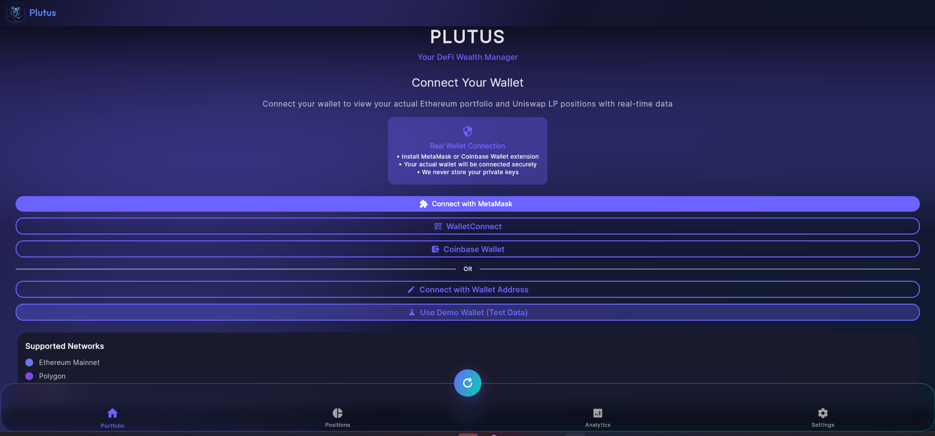 Plutus - Ethereum portfolio tracker Plutus - Ethereum portfolio tracker
