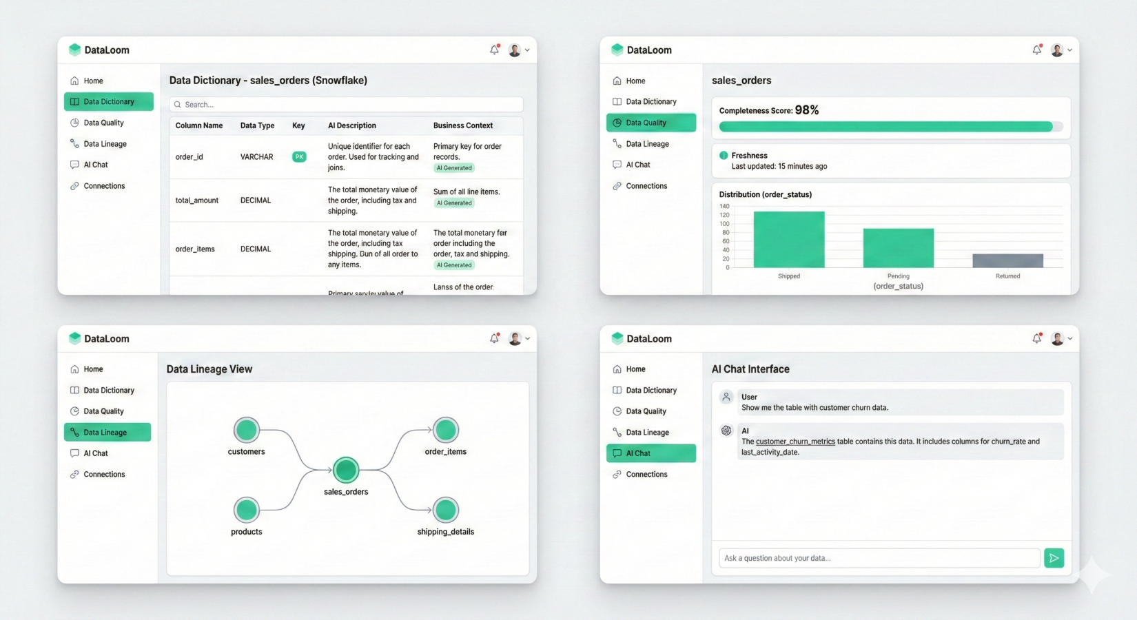 DataLoom Intelligent Data Dictionary