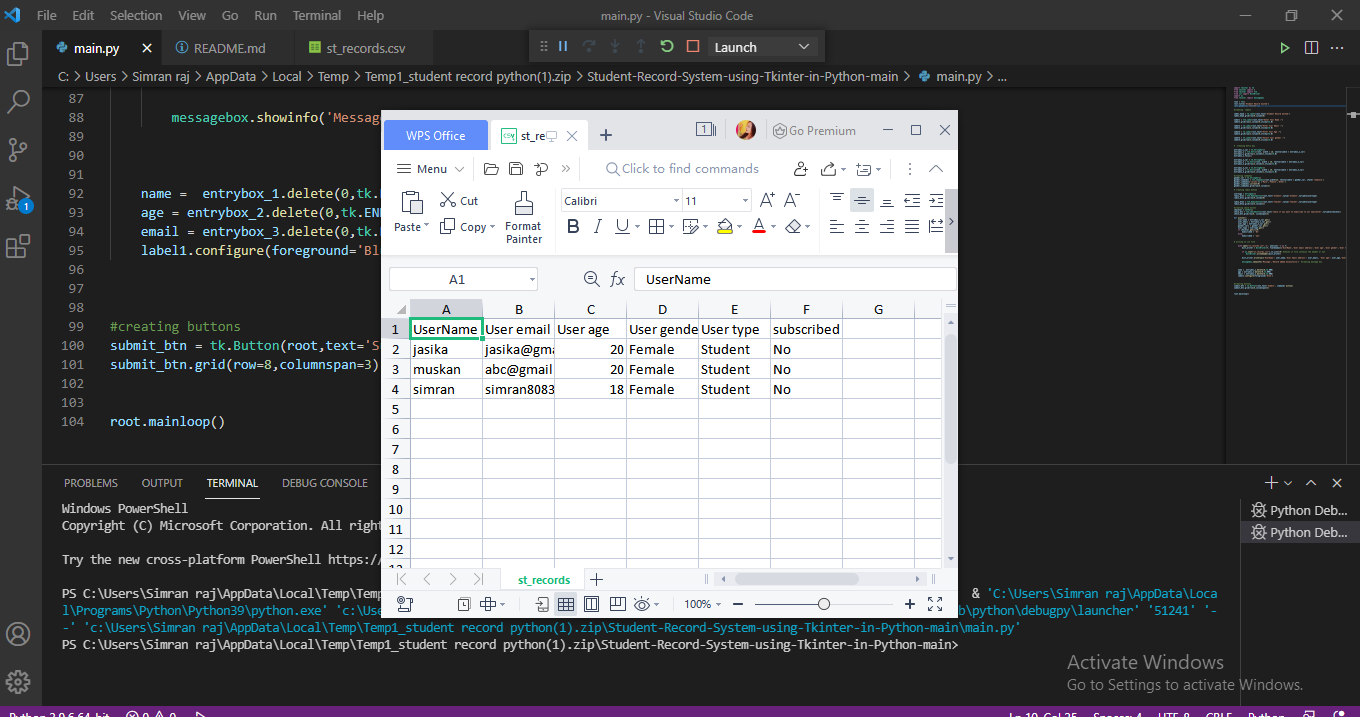 Student Record Managment System