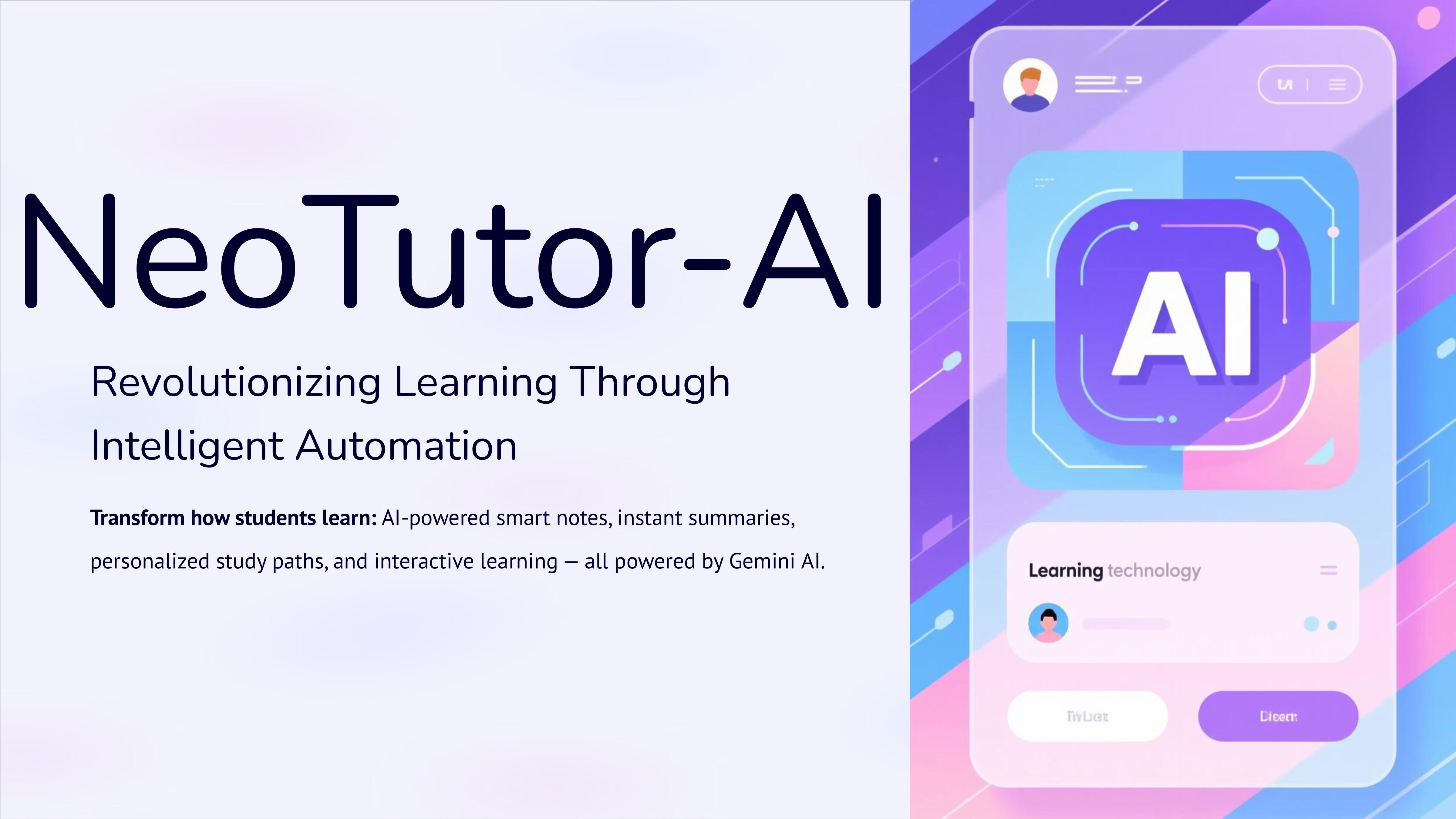NeoTutor-AI : AI Powered Tutor NeoTutor-AI : AI Powered Tutor