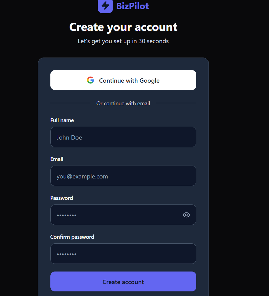 BizPilot AI BizPilot AI