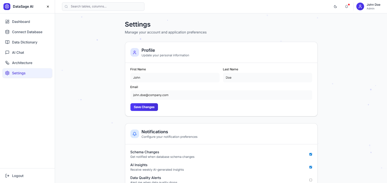 DataSage AI – Intelligent Metadata & Data Quality Copilot