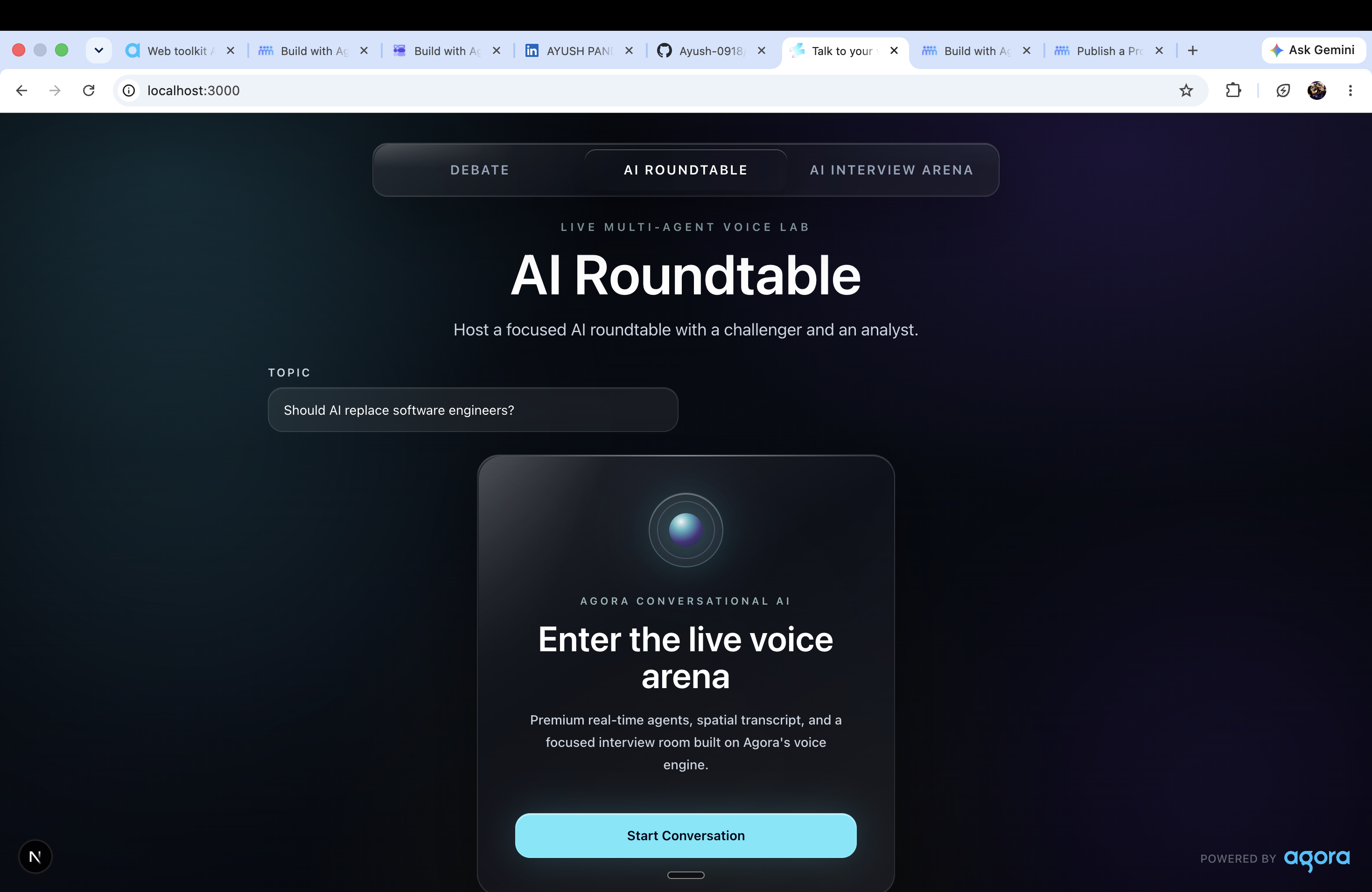 AI Interview Arena — Voice-Native AI Interview Simulator AI Interview Arena — Voice-Native AI Interview Simulator