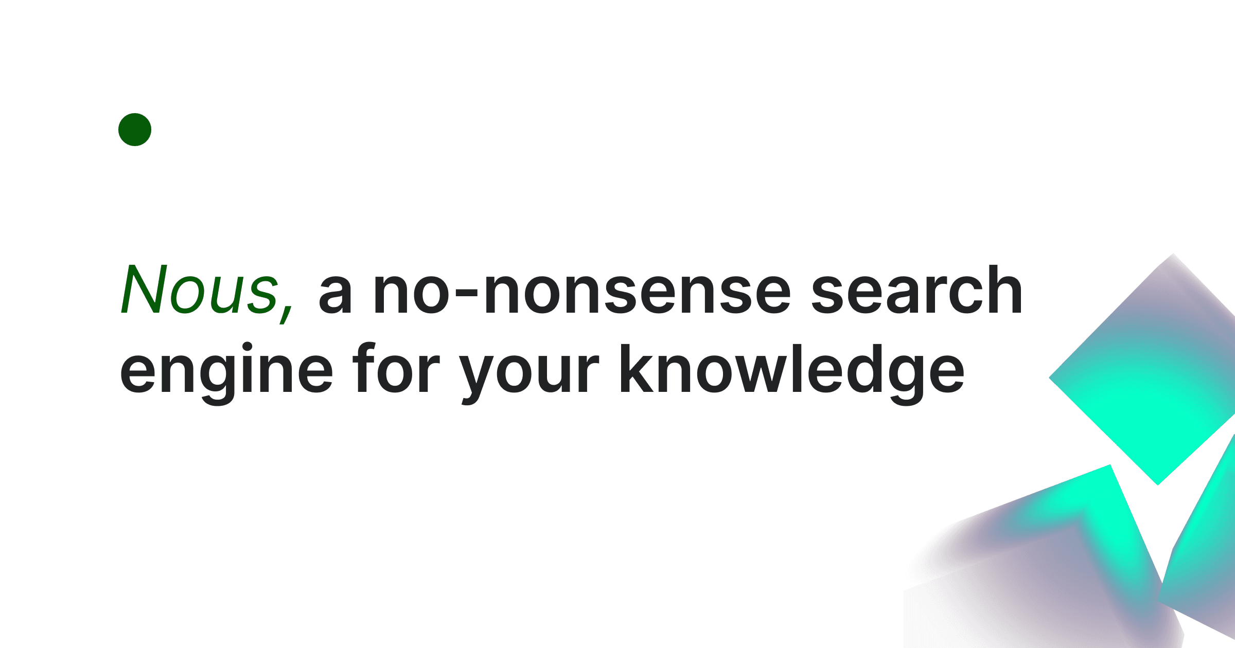 Nous: A search engine for your bookmarks