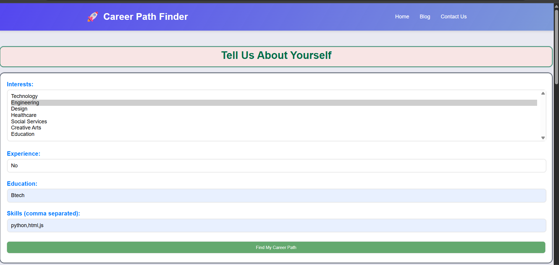Career Path Finder