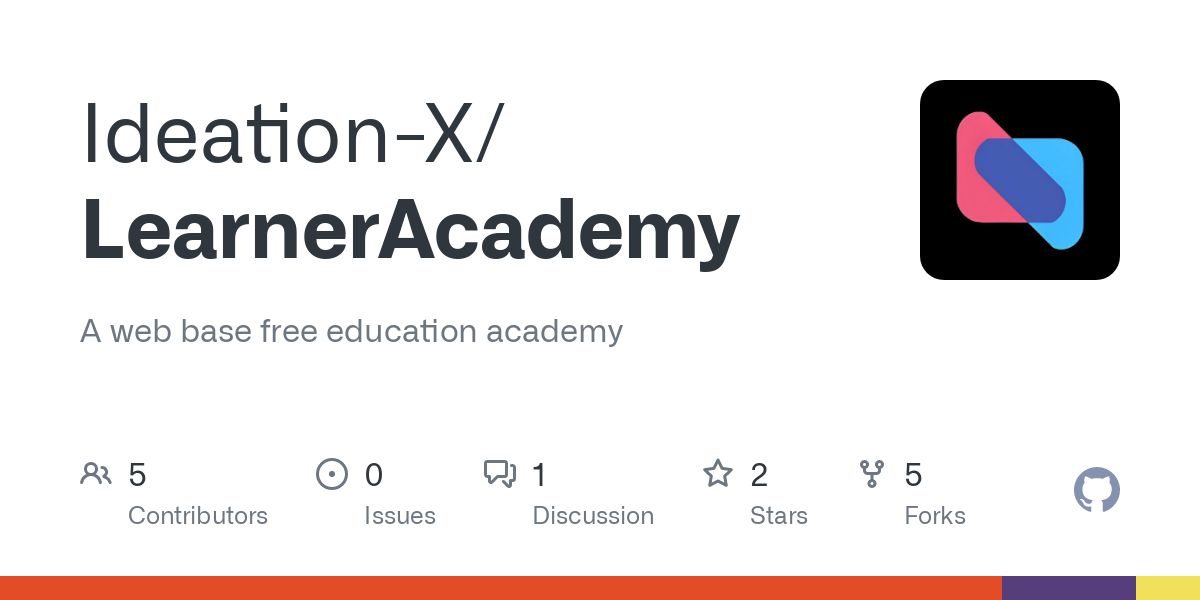 GitHub - Ideation-X/LearnerAcademy: A web base free education academy