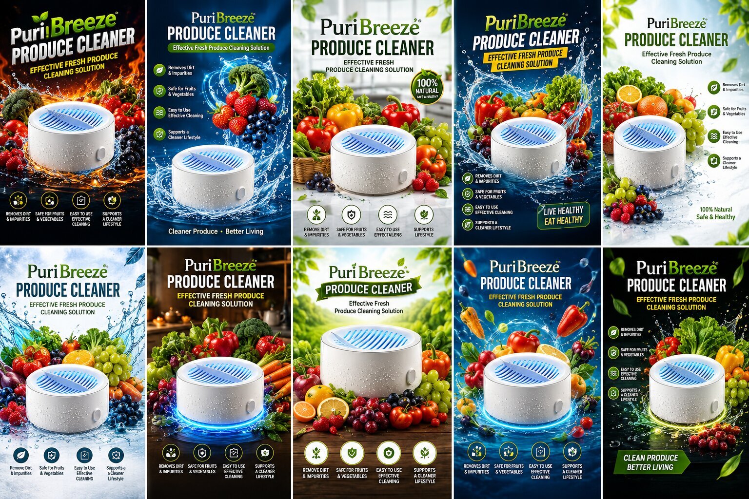 PuriBreeze Fruit and Vegetable Cleaner – Fresh Kitchen Cleaning Support PuriBreeze Fruit and Vegetable Cleaner – Fresh Kitchen Cleaning Support