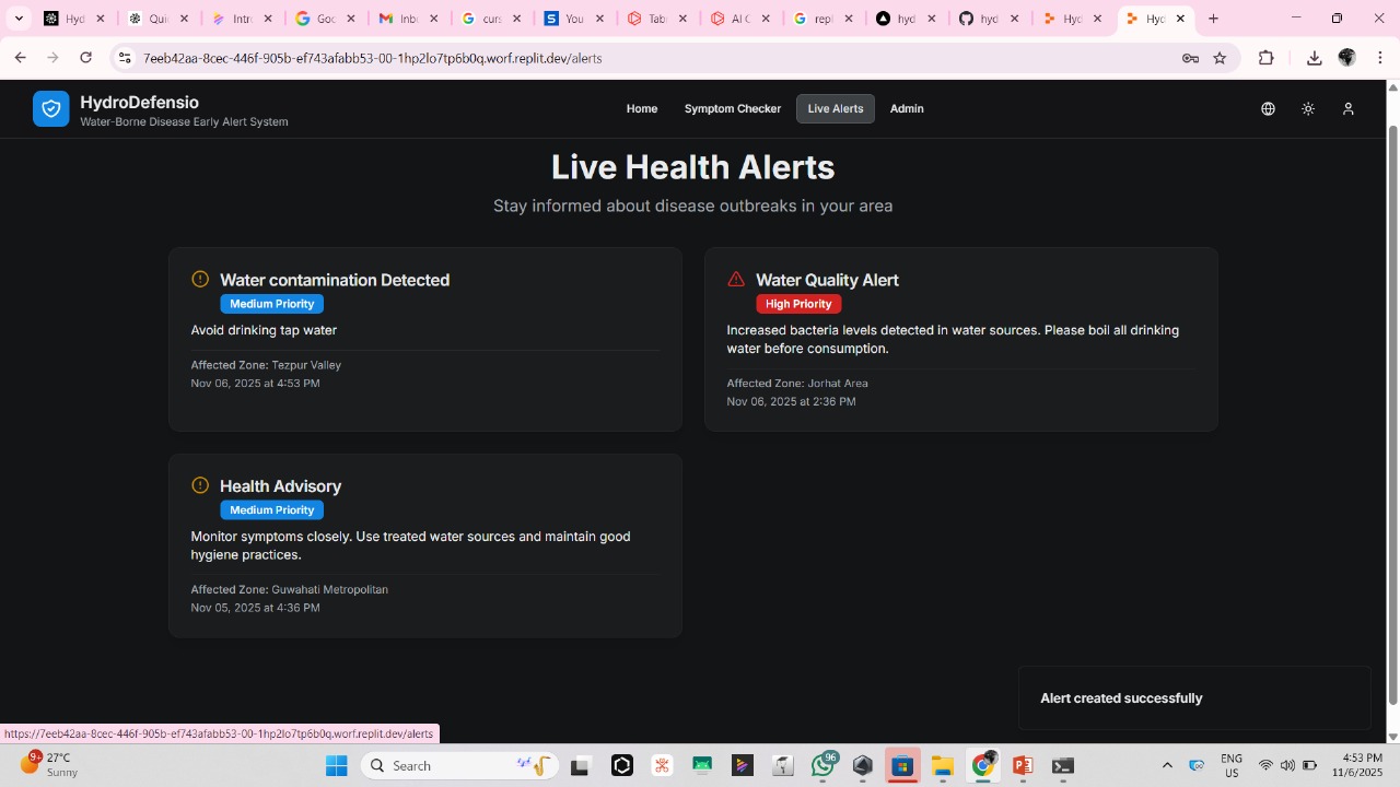 HydroDefensio - A water borne disease checker App HydroDefensio - A water borne disease checker App