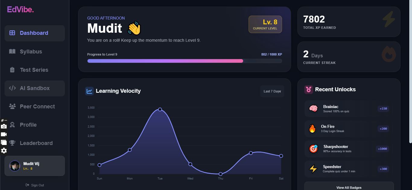 EdVibe, AI companion for students.