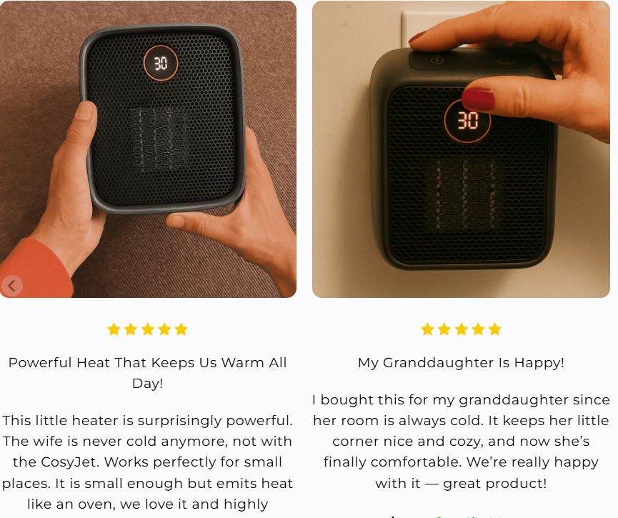 CosyJet Compact Heater: Fast, Silent, and Energy-Efficient Warmth for Any Room CosyJet Compact Heater: Fast, Silent, and Energy-Efficient Warmth for Any Room