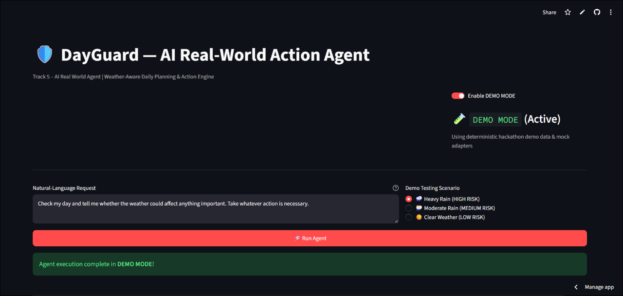 DayGuard – AI Real-World Action Agent DayGuard – AI Real-World Action Agent