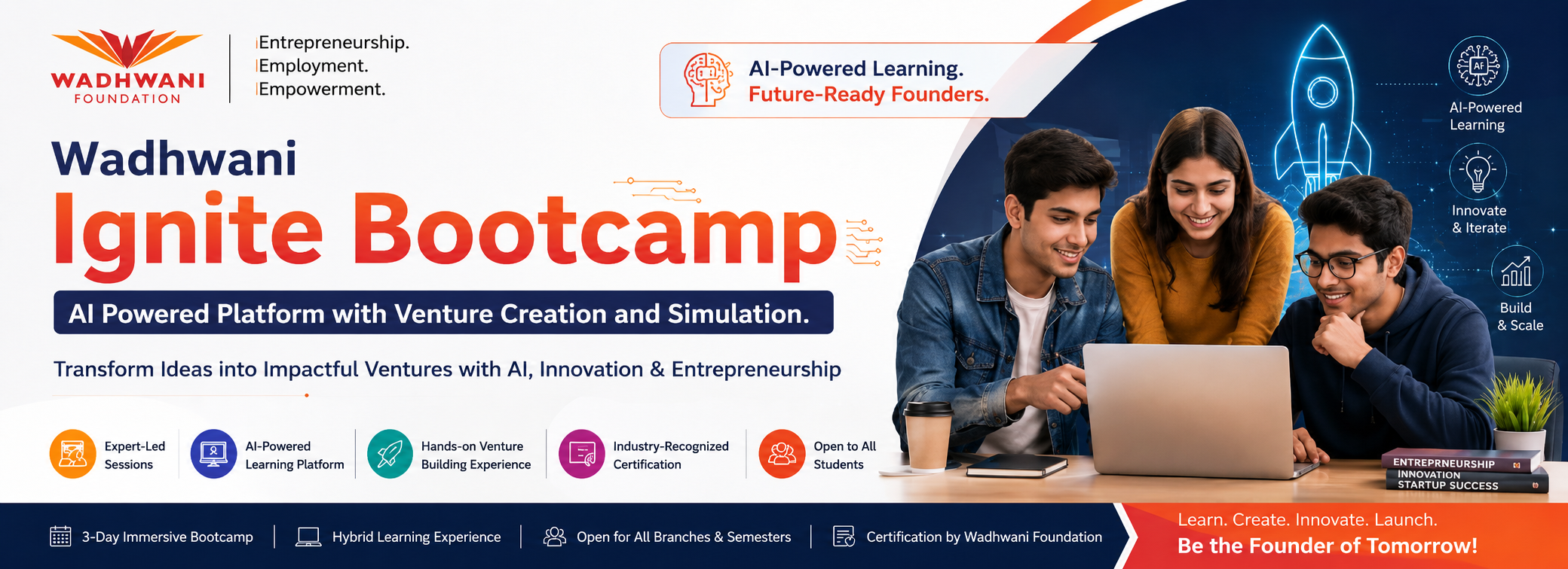 Wadhwani Ignite Bootcamp AI powered platform with venture creation and simulation. Wadhwani Ignite Bootcamp AI powered platform with venture creation and simulation.