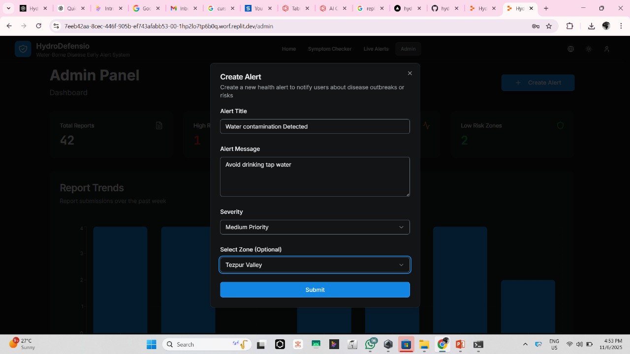 HydroDefensio - A water borne disease checker App HydroDefensio - A water borne disease checker App