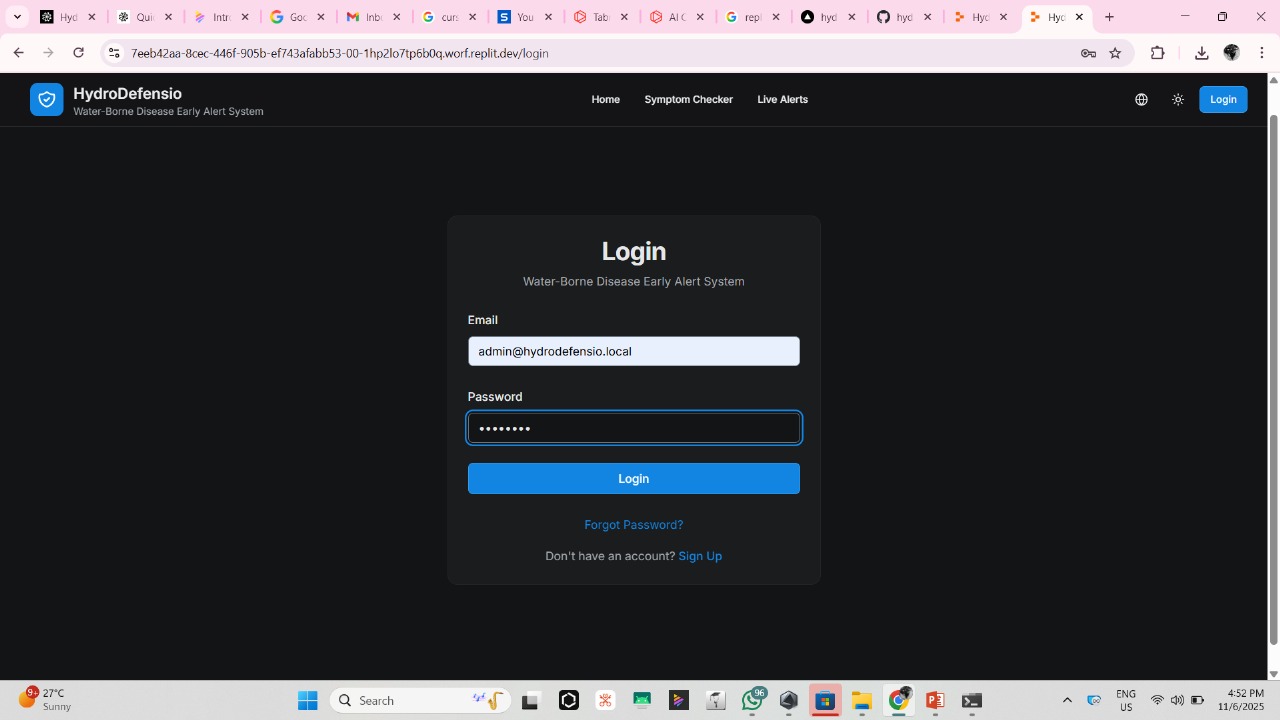 HydroDefensio - A water borne disease checker App