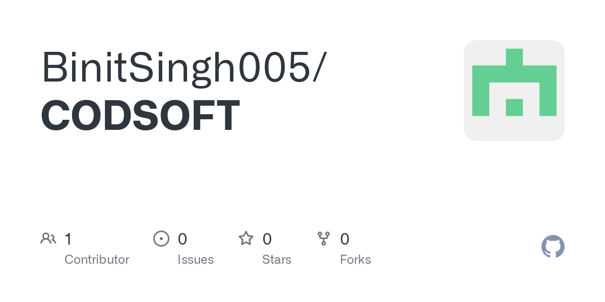GitHub - BinitSingh005/CODSOFT