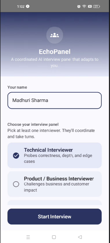 EchoPanel — Coordinated AI Interview Panel