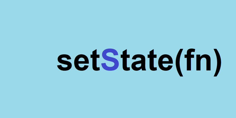 What is setState() in flutter and when to use it?